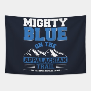 Mighty Blue design (white Mighty) Tapestry