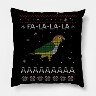 FA LA LA Ugly Christmas White bellied Caique Pillow