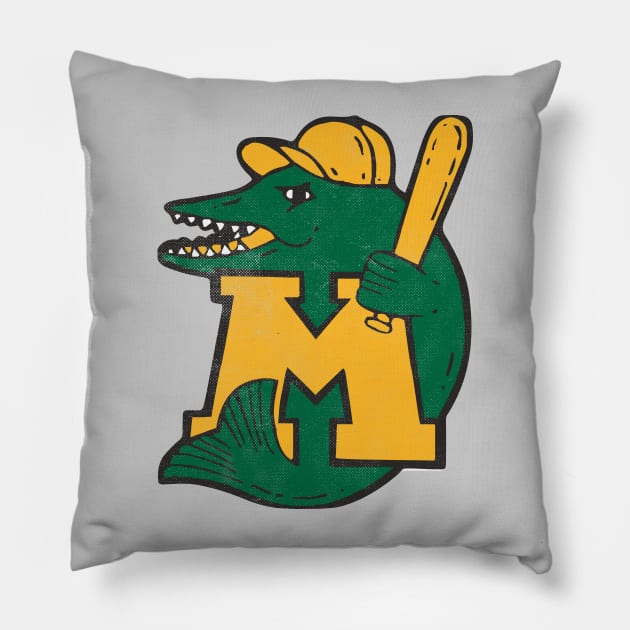 Defunct Madison Muskies Minor League Baseball 1991 Pillow by LocalZonly