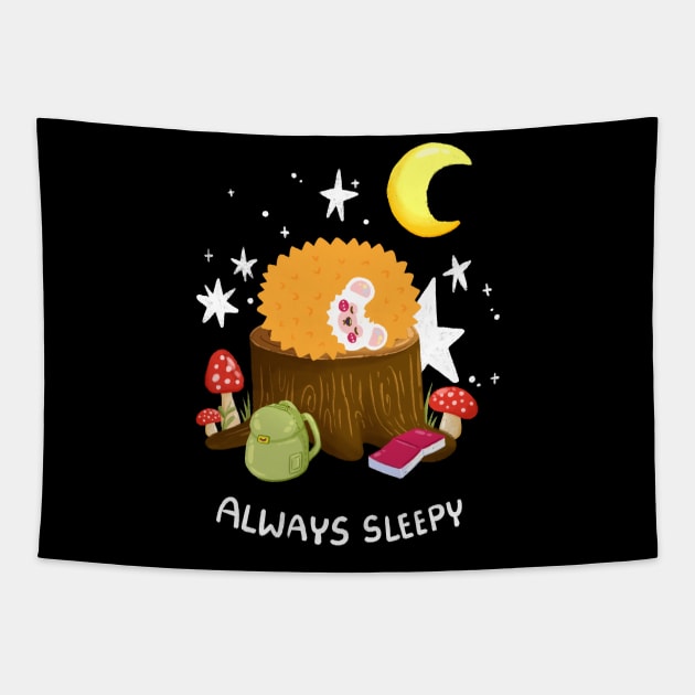 Always sleepy Tapestry by Iniistudio