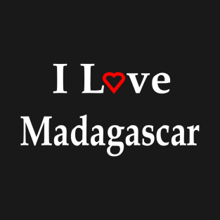 I Love Madagascar Red Heart For Dark Colors T-Shirt