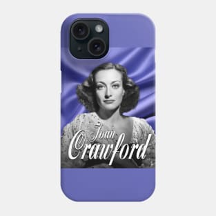 Joan Crawford Purple background Phone Case