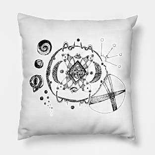 n14: "planet comprendium for a hyperbiology handbook" Pillow