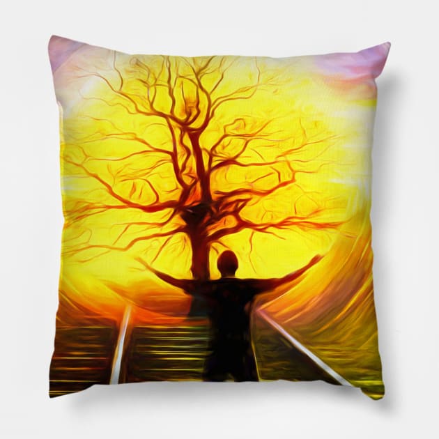 Railroad Pillow by jasminaseidl