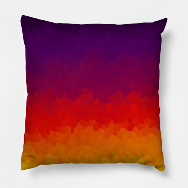 Crystal Sunset Pillow by MayGreenAbgrall