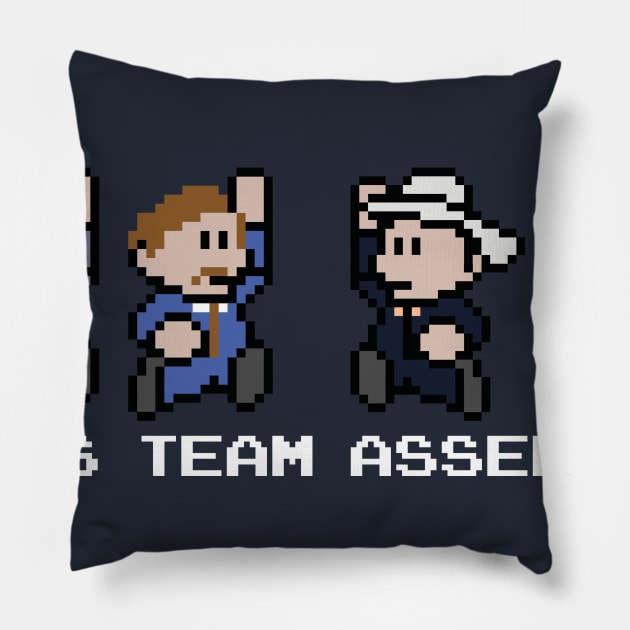 8 Bit Anchorman News Team Assemble Pillow by NerdShizzle