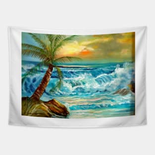 Tropical Hawaiian Beach Tapestry