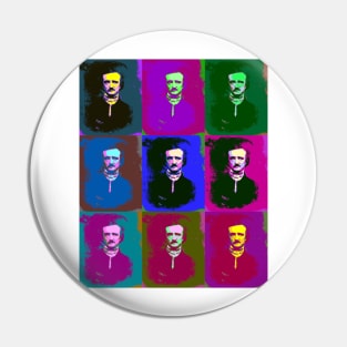 Edgar Allan Poe Pop Art Pin