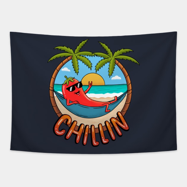 Chillin Vacation Tapestry by coffeeman