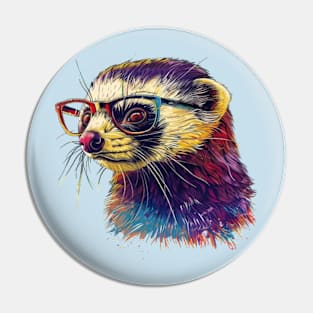 Four-Eyed Ferret Pin