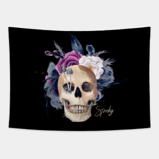 Beige Creative Skull Halloween Tapestry