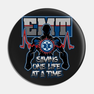 Emergency Medical Technician Saving Lives Pin