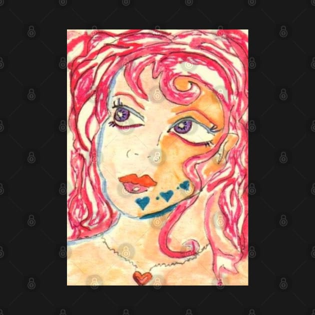 Princess woman girl tattoo face art by SamsArtworks