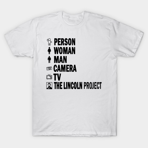person camera man woman tv t shirt