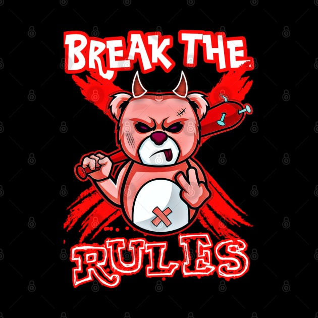 Angry red panda inspired break the rules by Fadedstar