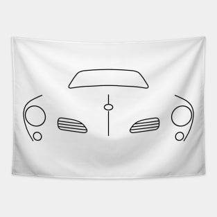 Karmann Ghia outline graphic (black) Tapestry