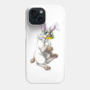 Bobtail BunnyCat: Cinnamon Point (White) Phone Case