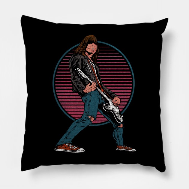 GO JOHNNY GO Pillow by joeyjamesartworx