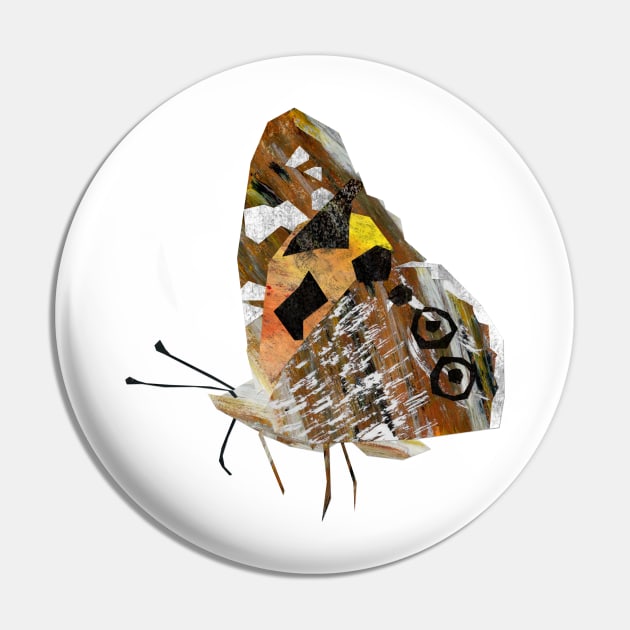 Painted lady butterfly Pin by Babban Gaelg