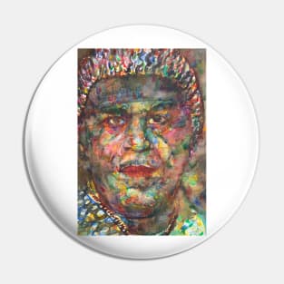 SUN RA watercolor portrait Pin