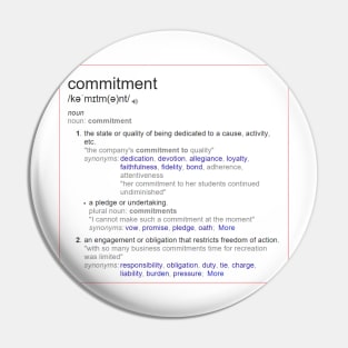 What is meaning of commitment ? Pin