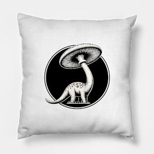 Funny simple Mushroom Hat Dinosaur Brontosaurus Pillow