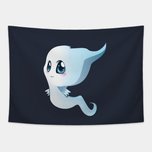 Cute cartoon white ghost Tapestry