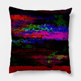 Freaky tropical sunset Pillow