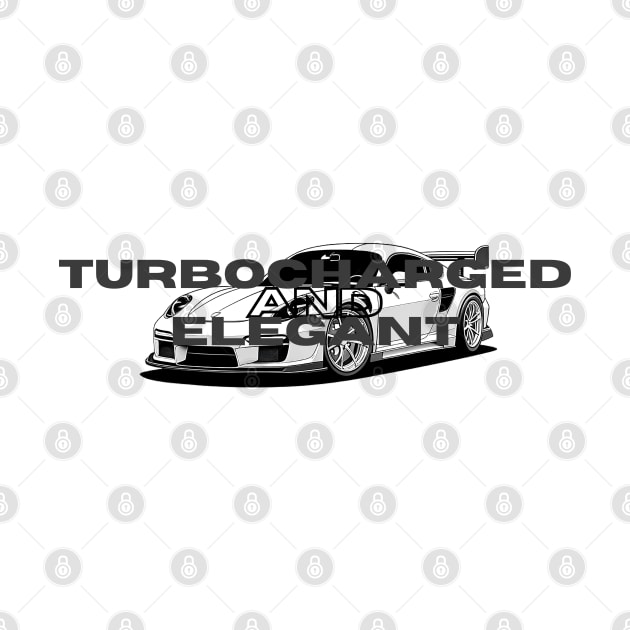 Turbocharged and Elegant + Car Blueprint by ThreeThroughTee 