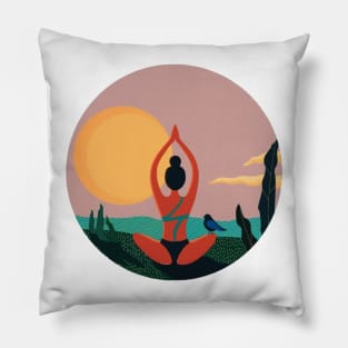 yoga vibes Pillow