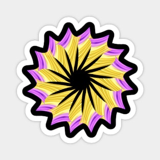 Yellow mandala Magnet