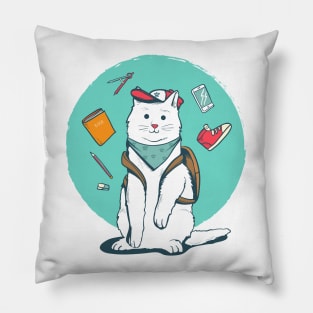 cat back to school Pillow