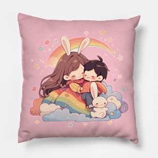 girl and boy Pillow