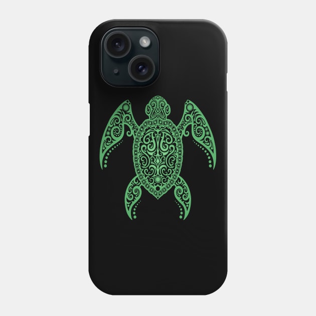 Intricate Green Sea Turtle Phone Case by jeffbartels