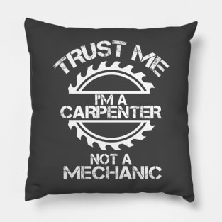 Trust me, I'm a Carpenter, not a Mechanic, design with sawblade Pillow