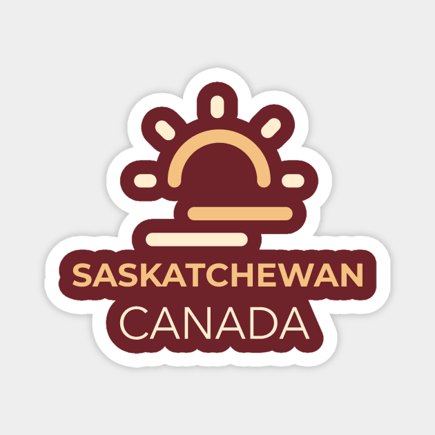 Sunny Saskatchewan, Canada Magnet by Canada Tees