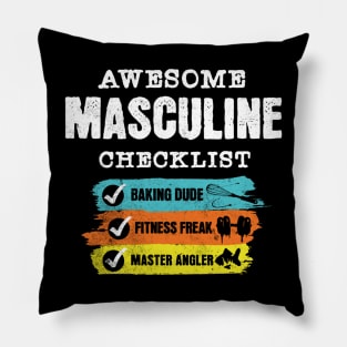 Awesome masculine checklist Pillow