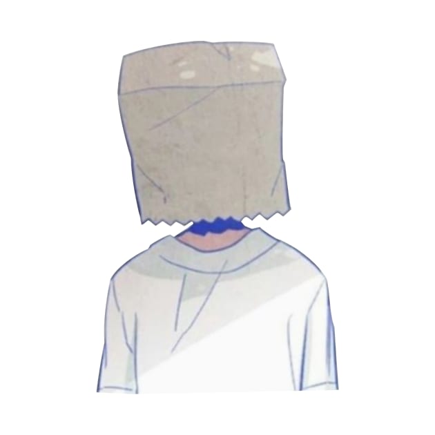 Bag head - BAGMAN- Digital pencil drawing - Colour by euror-design