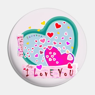 I LOVE YOU L/PINK Pin