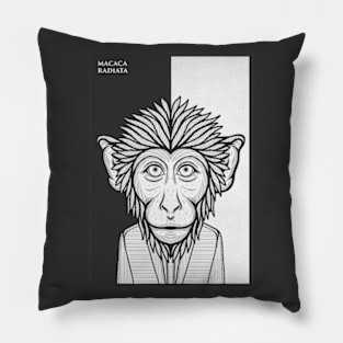 Bonnet Macaque Monkey Pillow