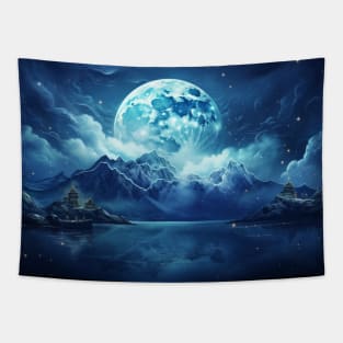 full moon night Tapestry