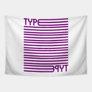 Type Stripes (Purple) Tapestry