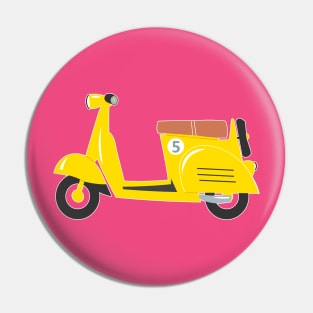 Yellow scooter Pin