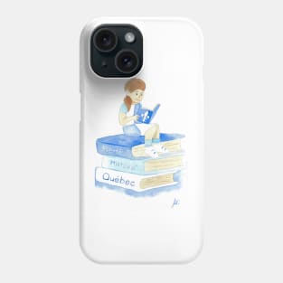 fete du quebec langue francaise lecture Phone Case