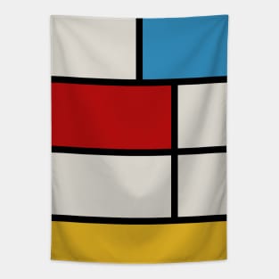 Art Lover Mondrian Style Abstract Geometry Tapestry