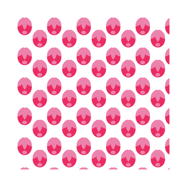 Pink Strawberry Kisses Pattern Digital Art | Melanie Jensen Illustrations by illusima