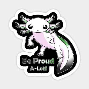 Aromantic Pride Axolotl Magnet