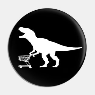 T-Rex with shopping trolley Pin