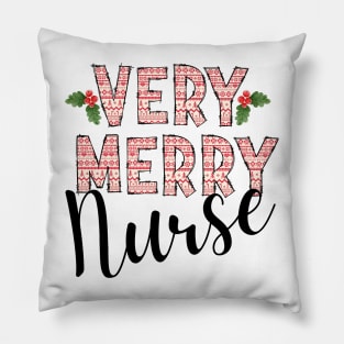 Very Merry Nurse Pillow