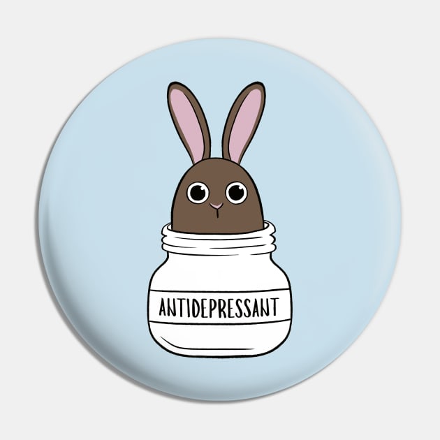 Antidepressant Bunny 2 Pin by Firlefanzzz